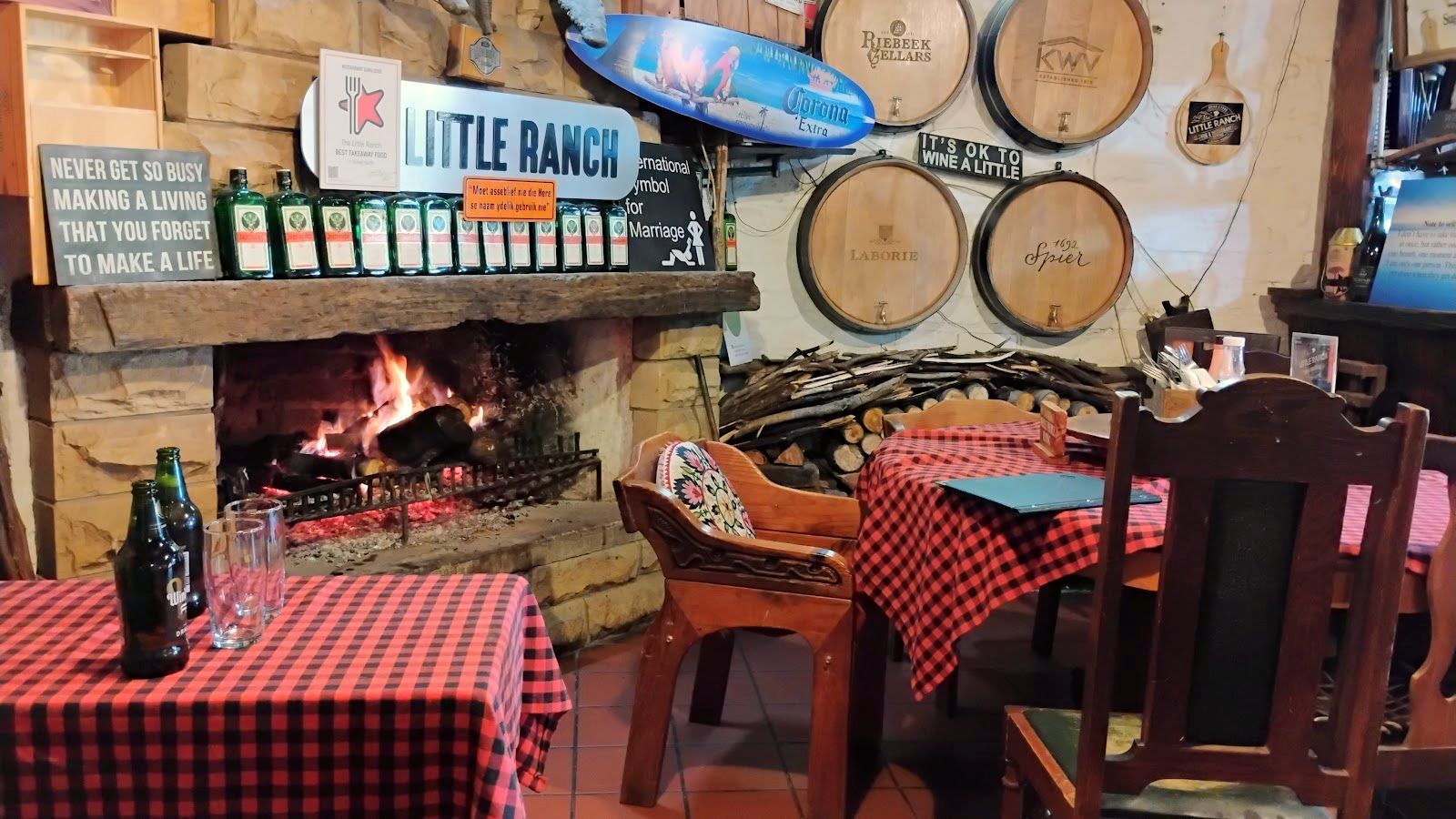 The fireplace